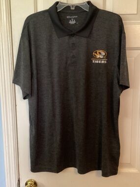 Champion Men's Dark Gray Mizzou University of Missouri polo